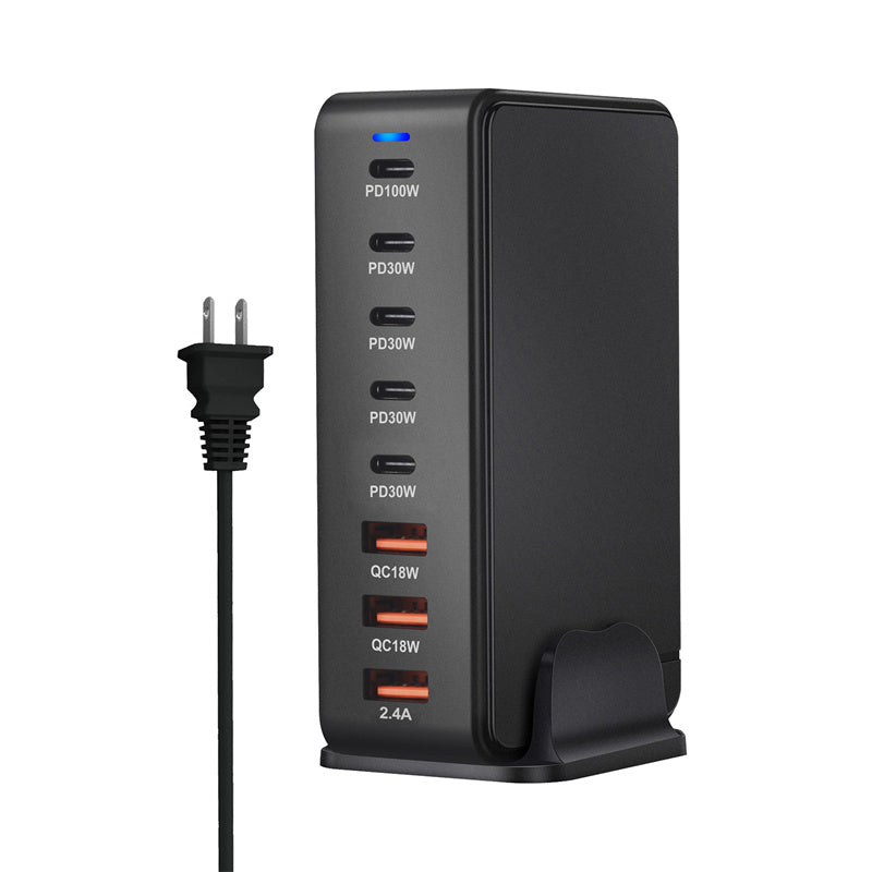 [GaN Tech]LinkMejor 268W 8-Port USB PD Charger 3USB-A+5USB-C PD QC Fast Charging Desktop Charging Station EU Plug US Plug for iPhone 15Pro Max for Samsung Galaxy Flip5 for Huawei Mate60 Pro for Xiaomi 13pro