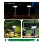 Bikight YX-672L Solar Motion Sensor Light IP65 Waterproof Outdoor Garden Wall Lamp 3 in 1 Dual USB Charging 360 Adjustable Camping Flashlight