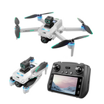 LinkMejor S159 GPS 5G WiFi FPV with 5.9inch LCD Screen Controller 720P HD Dual Camera Servo Gimbal 360° Obstacle Avoidance Brushless Foldable RC Drone Quadcopter RTF