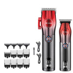 LinkMejor 2 In 1 Electric Hair Clipper Set for Men Cordless Rechargeable Trimmer Kit with LCD Display 6500 RPM