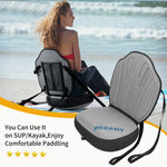 LinkMejor Detachable Kayak Seat with Back Support Inflatable Paddle Board Adjustable Seat Boat Accessories for Kayaking Fishing Canoe