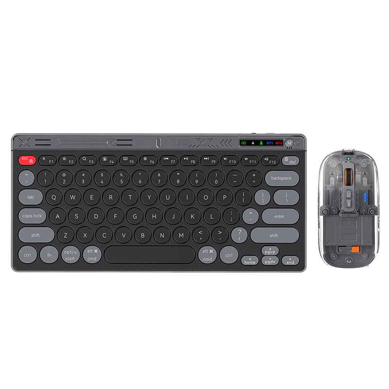 LinkMejor MK781 Wireless Keyboard Mouse Kit Silent Design Dual-mode Scissor-Foot Structure 2.4G & bluetooth 75% 78-Key Layout Ultra Slim Appearance