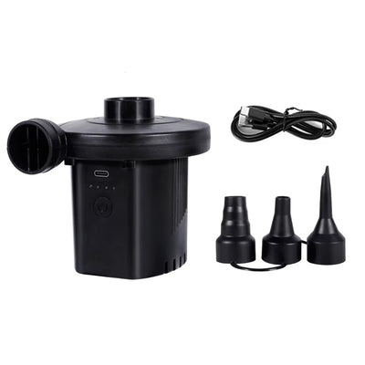 LinkMejor Rechargeable Portable Electric Air Pump 2000mAh Battery Lightweight Design 3 Nozzle Options Quick Inflation Deflation for Air Mattress Pool Floats Vacuum Bags Camping