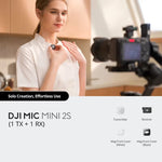 LinkMejor Mic Mini 2S Wireless Lavalier Microphone 32Bit Float Internal Recording 400M Range AI Noise Cancellation Bluetooth Connectivity 40H Battery for Vlogging Podcasting Filmmaking Content Creation