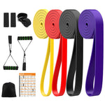 LinkMejor 11pcs Heavy Duty Latex Resistance Band Exercise Elastic Band Set For Sport Strength Pull Up Assist Band Workout Pilates Fitness Equipment