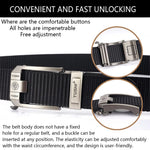 LinkMejor 120cm Men Tactical Belt Quick Release Outdoor Military Metal Belt Soft Wear-resistant Nylon Sports Ratchet Belt