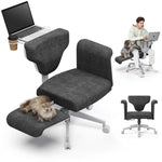 LinkMejor FREEDOM-X FB Standard Edition with Armrests Multi-Posture Cross-legged Chair Short Lint PU Wheel