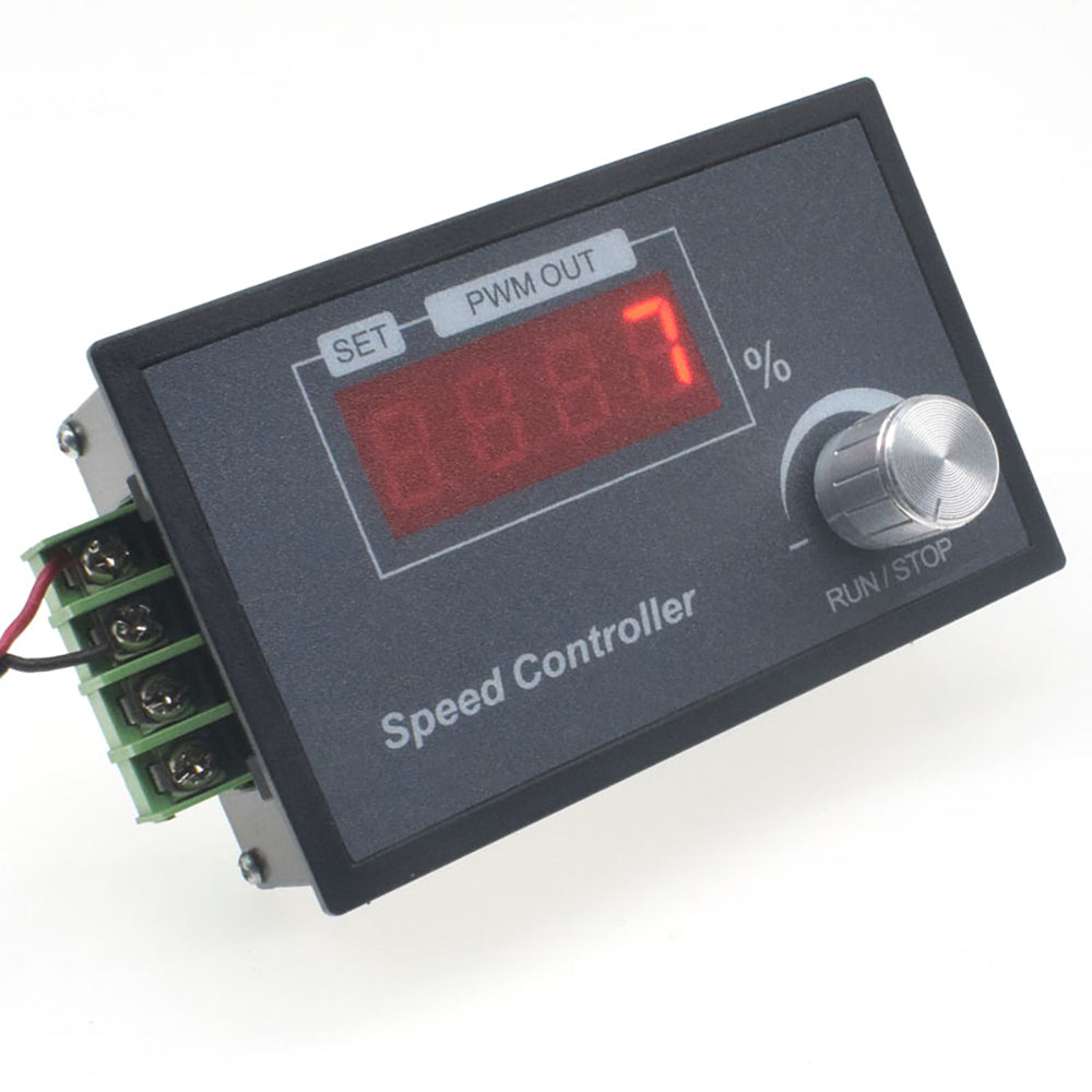 DC6-60V 30A Max DC Motor Speed Controller PWM Rotary Knob Encoder LED Digital Display Brush Motor Control Module 1-100kHz