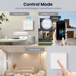 86 Type Tuya WiFi Touch Smart Switch Voice Control APP Control Timer Function Work with Amazon Alexa Google Assistant [Neutral Wire]