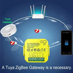 Tuya 5A Smart ZigBe WiFi Dry Contact Switch Relay App Remote Control Timing DC12/24V AC100-240V Supports Google Home Alexa
