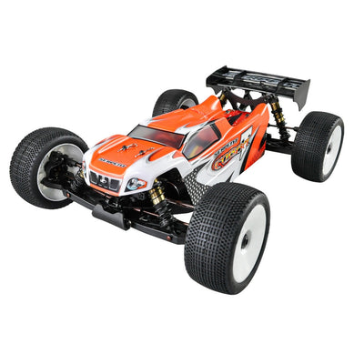 Serpent SRX8 Truggy-E SER600070 EP 1/8 2.4G 4WD Brushless RC Car Aluminum Chassis Dragon-RC Electronic 3 Gears Diffs 6S Compatible Cardan Shafts Off-Road Truck Full Proportional Control Vehicles Models Toys