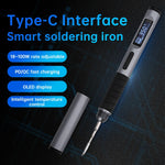 Intelligent Portable Welding Pen Type-C Interface 18-100W Adjustable Power OLED Display Fast Heating Temperature Control 80-450℃ 176-842℉