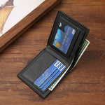 Men Short Wallet Business Casual Soft Leather Wallet Classic Retro Horizontal Wallet Large Capacity Fashion Purse With Card Slot