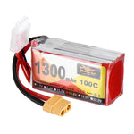 LinkMejor Power 14.8V 1300mAh 100C 4S Lipo Battery XT60 Plug for RC Racing Drone