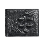 Ekphero Men's Genuine Leather Wallet Crocodile Texture Business Wallet Fashion Cowhide Bifold Money Purse Multi-slot Card Holder