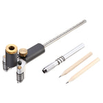 2 In 1 Woodworking Straight Line Linear Arc Scriber Tool with Pencil Scribe Tool Draw Circle Straight Tool