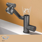 Digital Display 2 Gear Hot Cold Smart Faucet Mounted Wash Sink Hydropower Basin Water Mixer Tap Multifunction Hydropower Basin Faucet