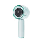 100 Levels Portable Handheld Fan with LED Colorful Light USB Rechargeable Transparent High Speed Cooling Fan Small Mini Desktop Fan