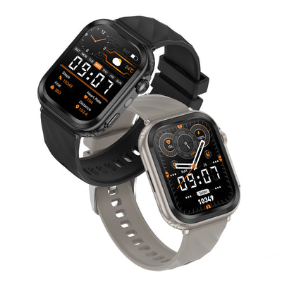 LinkMejor BW-AT8 2.01-inch HD Screen 1000mAh Massive Battery Built-in LED Flashlight bluetooth Call Heart Rate Blood Oxygen Monitor Sleep Monitoring Multi-sport Modes 1ATM Waterproof Smart Watch