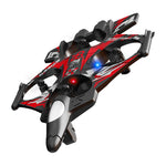 LinkMejor YL85 YL86 WiFi FPV Glider with LCD Screen Controller HD Camera Gliding Hovering Headless Mode 360° Rolling LED 2.4G RC Remote Control Drone Airplane Quadcopter Stunt Fighter RTF