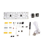 DIY ESP8266 IoT WiFi RGB Colorful Clock Kit with Real-Time LED Colors Multiple Alarms Temperature and Humidity Display 5V DC Power Supply