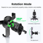 LinkMejor LP130 Gravity Car Phone Holder Air Vent Phone Stand 360° Rotary for 4.7-7.2inch Mobile Phones Xiaomi HUAWEI