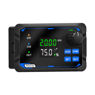 LinkMejor Dual-Channel PWM 150 SqW Pulse Signal Generator Adjustable Frequency 1Hz-150kHz 0%-100% Duty Cycle 360° Phase Control Servo Motor Drive Portable Compact Design