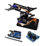4-DOF Acrylic Robotic Arm Kit Four-Axis Easy Assembly DIY Robotics Components for Arduinos Programming Learning