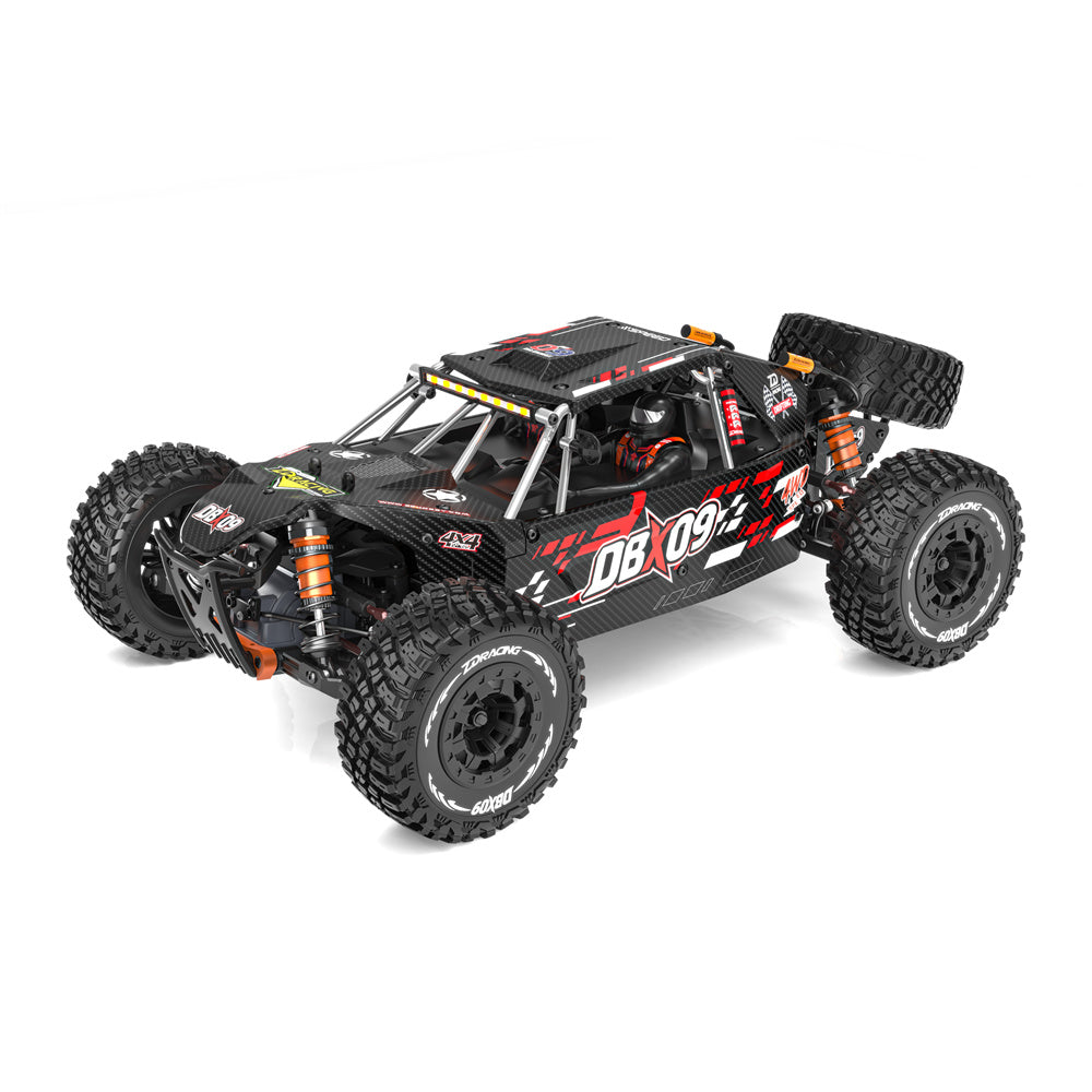 LinkMejor DBX09 RTR 1/9 2.4G 4WD 90km/h Brushless RC Car Aluminum Alloy Chassis Metal Diffs Drive Shaft Oil Shock LED Light Desert Off-Road Truck Vehicles Models Toys