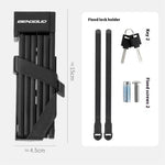 LinkMejor Mini Portable Bicycle Folding Lock Safety Anti-theft Waterproof Alloy Lock for MTB Motorcycle Electric Vehicle