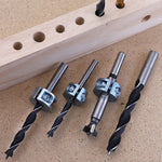 3Pcs MM/Inch Drill Bit Stop Collar Set Zinc Alloy High Precision Depth Control 6mm-10mm 1/4-3/8 Inch Wrench Included Tool Accessories