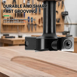 LinkMejor 8mm 1/2'' Shank Router Bit 2-Flute 4-FluteT-shaped Panel Raising Cutter Replaceable Blade Woodworking Slotting Trimming Grooving Tool