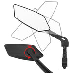LinkMejor DH005 Bicycle Left Rear View Mirror Wide Range High-Definition Rear View Mirror Cycling Adjustable Bike Mirror for E-bike Scooter Motorcycle