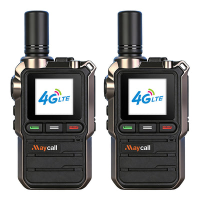 2pcs Maycall MC-720(510E) 4G LTE Global Walkie Talkie Long Range 5000km Nationwide Radio 4900mAh Type-C Dual SIM FirstNet Ready Two Way Radio for Outdoor Communication