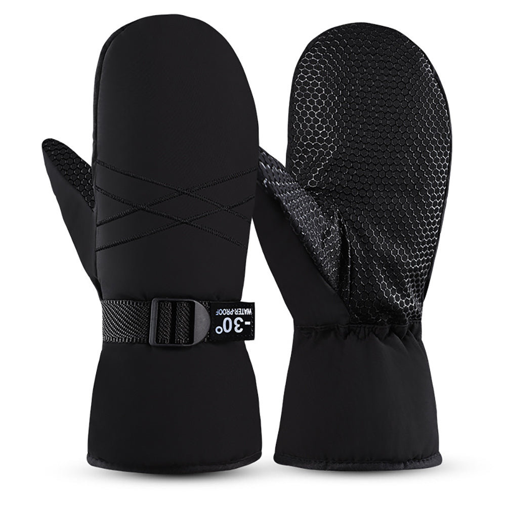 Pair Motorcycle Winter Gloves Outdoor Ski Gloves Warm Non-Slip Extended Wrist Windproof Gloves Electric Motorbike Thickening Gloves