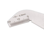 118° Drill Bit Angle Gauge Stainless Steel Drill Point Sharpening Gauge 0-20Mm for Machinist 0.5mm Sharpener Measuring Tool