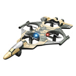 LinkMejor Z100 2.4G EPP Hover Fighter Glider One-Key Circling 360° Roll 4 Turbofans 4CH LED RC Drone Airplane Quadcopter Stunt Glider RTF