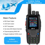 LinkMejor KT-A16 Airband Handheld Radio 6W High Power 118-136MHz Walkie Talkie 200 Channels 10 NOAA Channels VHF VOXs Long Battery Long Range Transceiver with 1.77inch Color LCD Screen