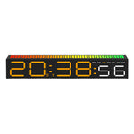 LinkMejor Light Table Clock LED Alarm Clock Speaker Display Colorful 3 Levels Brightness Dual Mode LED Lamp Strip Rhythm Pickup Design for Home Desktop
