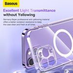 LinkMejor Case for iPhone 14 6.1 inch Crystal Series Magnetic Phone Case with High Light Transmittance