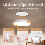 Elfeland Motion Sensor Rechargeable LED Ceiling Light 10000mAh 3 Colors Temperature Adjustable Ceiling Lamp with Remote Control