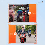 LinkMejor Motorcycle Driving Recorder Front Rear Dual Lens DVR BSD Warning Function Waterproof Lens HD Wide Angle GPS Track M600
