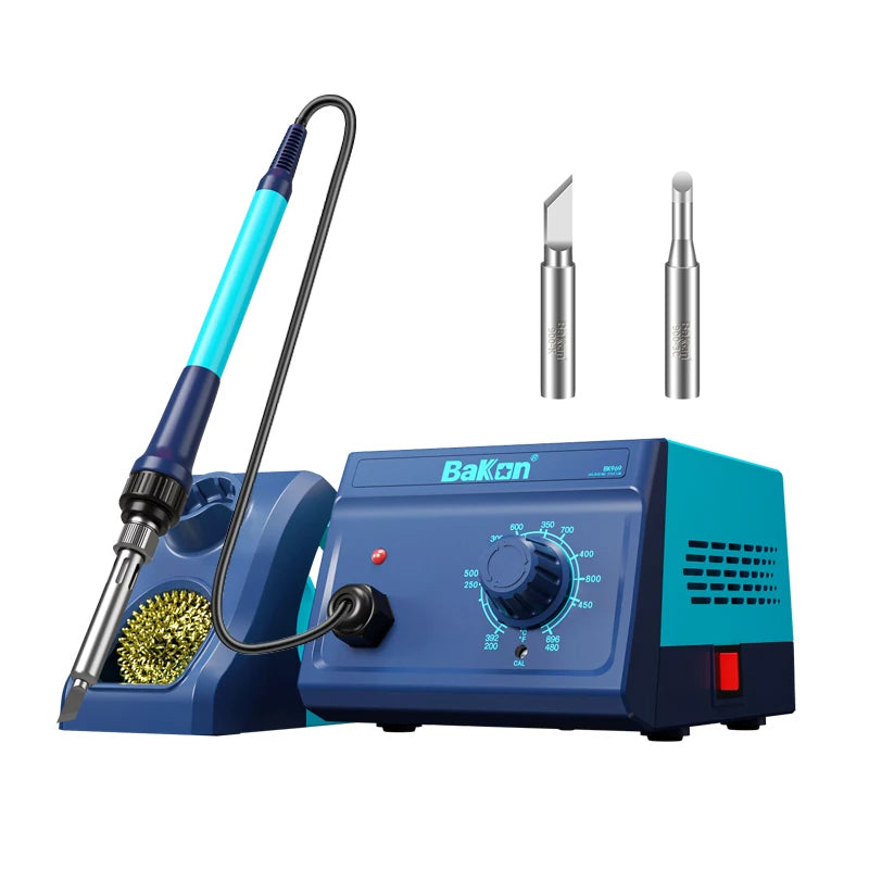 BK969 90W Soldering Iron Station with Ceramic Heating Core Rapid Fast Temperature Recovery Precise Control Safety Earth-Leakage Protection Ergonomic Handle for Efficient Accurate Welding