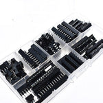 66PCS 8 Values DIP IC Socket IC Chip Seat Adaptor 6P-28P Solder Type Socket Kit