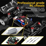LinkMejor 244016 RTR 1/24 2.4G 2WD RC Car Full Proportional High Speed Electric Racer with Gyro Cruise Control Three Speeds Vehicles Models Toys