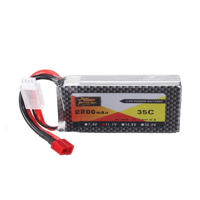 LinkMejor 11.1V 2200mAh 35C  3S Lipo Battery T Plug For RC Models