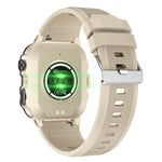 QX11 1.96inch HD Screen bluetooth Call Heart Rate Blood Pressure Blood Oxygen Monitor Sleep Monitoring Breathing Exercise Female Menstrual Cycle 100+ Sport Modes Music Playback 3ATM Waterproof Smart Watch