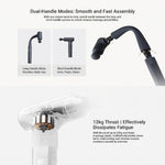 LinkMejor MIJIA Long-Handled Fascia Gun 3 With 3 Massage Heads 12kg Thrust 3-Level Speed 1900mAh Battery Portable Muscle Massager for Home Office