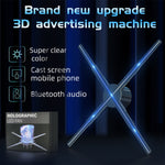 Elfeland P50 Wifi Holographic Fan 3D Advertising Machine 576 LED Sign Neon Smart HD Player Support Video Picture Logo Holographic Light EU Plug