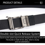 LinkMejor 120cm Men Tactical Belt Quick Release Outdoor Military Metal Belt Soft Wear-resistant Nylon Sports Ratchet Belt